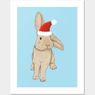 Cute Christmas Rabbit Posters and Art